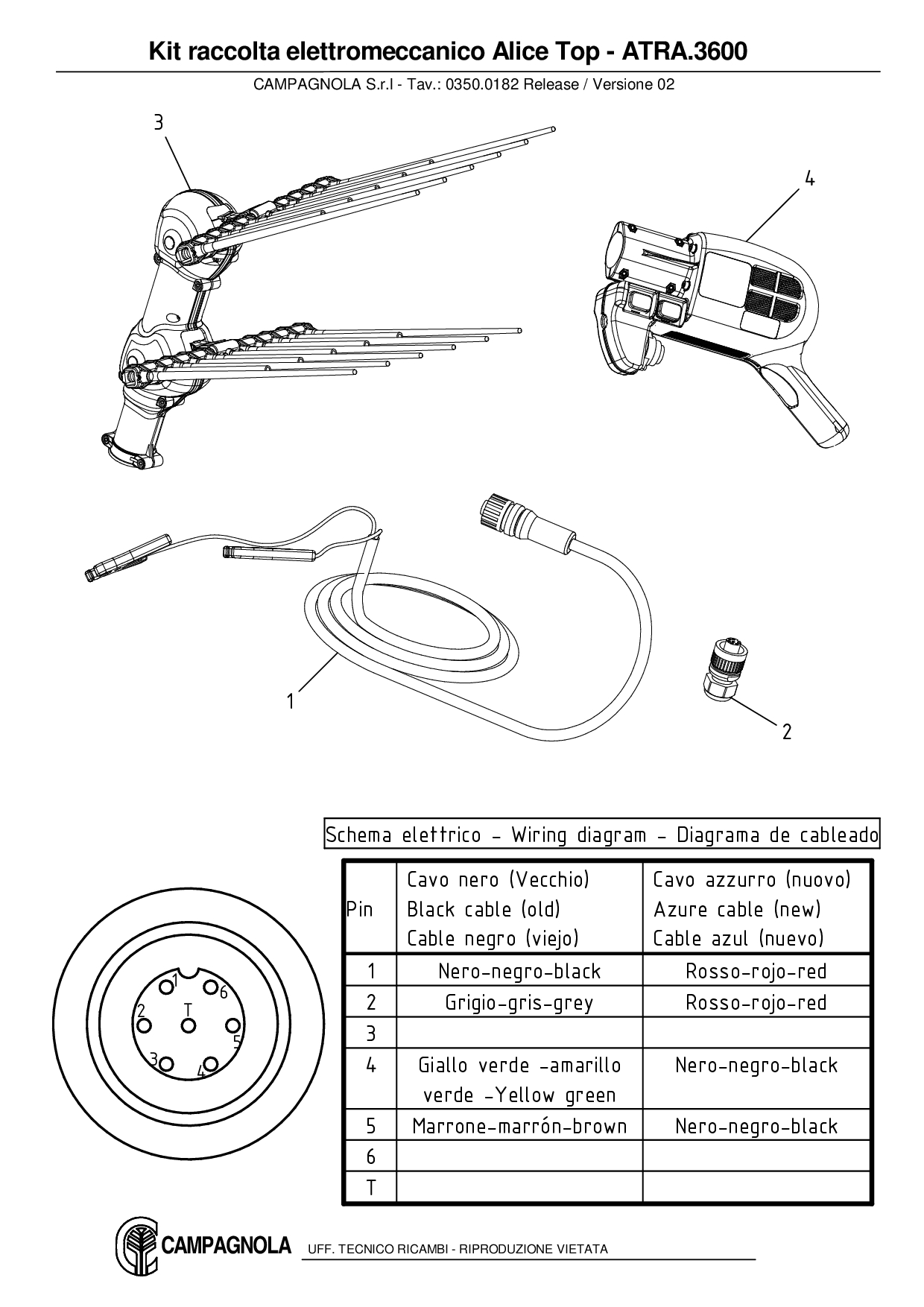 ATRA.3600_Kit raccolta elettromeccanico Alice Top
